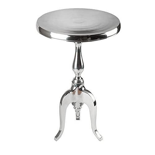 invicta INTERIOR Edler Design Beistelltisch Savoy 55 cm Aluminium silberfarbig Tisch rund Couchtisch Wohnzimmertisch
