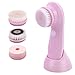 1Set Electric Face Brush, with 3 Interchangeable Heads Electric Face Scrubber, 3 In1 Exfoliating Massage USB Rechargeable Scrubber, Suitable for All Skin Types...
