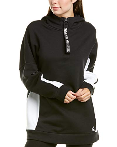 Reebok Meet You There Oversized Coverup, Black, X-Small