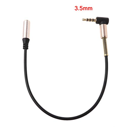 lsy0123 - Cavo di prolunga Audio Stereo 90 Gradi, 4 Poli, 3,5 mm, da Maschio a Femmina, Compatibile con Smartphone Samsung iOS, Tablet, Laptop e Auricolari da 3,5 mm