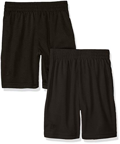 Starter Boys' Big 2-Pack Basic Mesh Short, Black with Black, Large