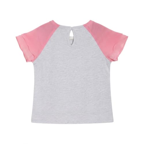 Image of miniklub Girls Grey Printed Pure Cotton Top