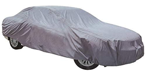 KRAWEHL - Funda para Coche Exterior, 375 x 165 x 143 cm, Protege el Coche del Viento, Polvo y Rayos del Sol, Fabricada en Poliéster, Fácil de Recoger, Grupo S