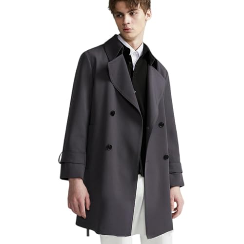 Trench gris homme mi-long pour parfaire votre style urbain et élégant lors des matinées de printemps
