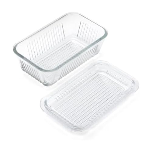 Gemco Multi Function Butter Dish, 6-Inch, Clear