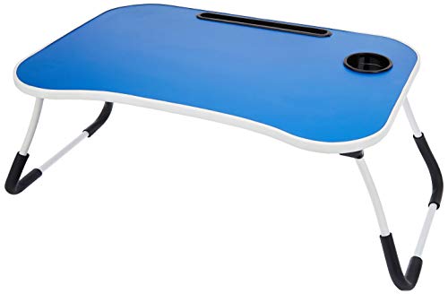 Amazon Brand - Solimo Engineered Wood Wanderer Mutli-Purpose Laptop Table With Cup Holder (Blue Finish), 23.62 Inch, 59.99 cm (B08GGTBYHQ) Amazon Price History, Amazon Price Tracker