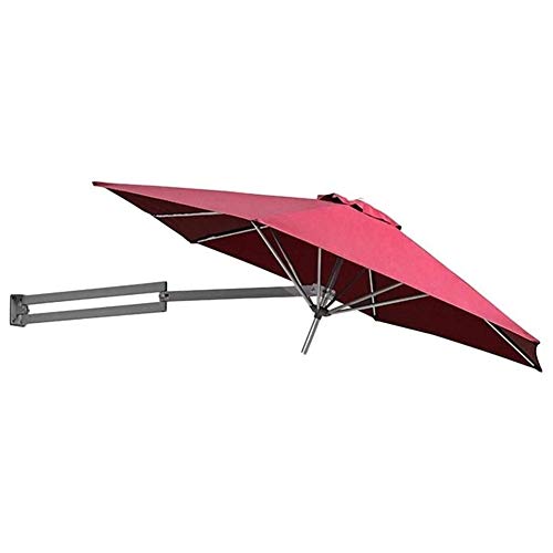 Parasol de patio bordeaux en aluminium haut de gamme de 2,2m