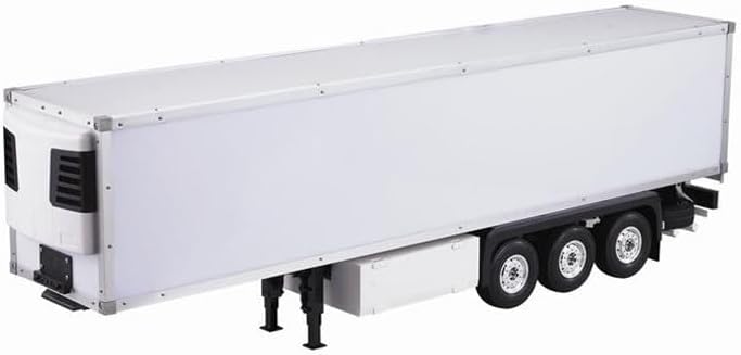 1/14 RC Model RC Truck Reefer Semi-Trailer Container Compatible with DIY Tamiya y Car 3 axles RC Truck Trailer with Container for Hobby
