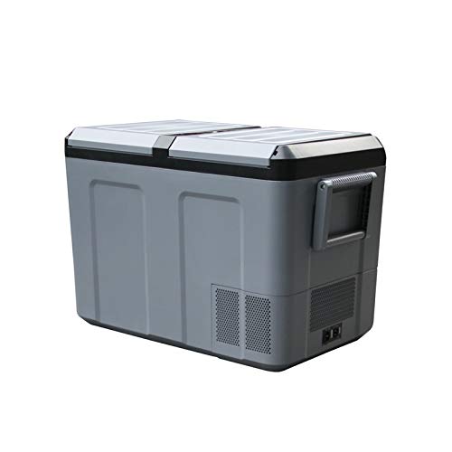 DieffematicBX Minilodówka 52L Lodówka samochodowa, samochód podwójny, sprężarka do drzwi, lodówka/zamrażarka/zamrażarka 12V 24V