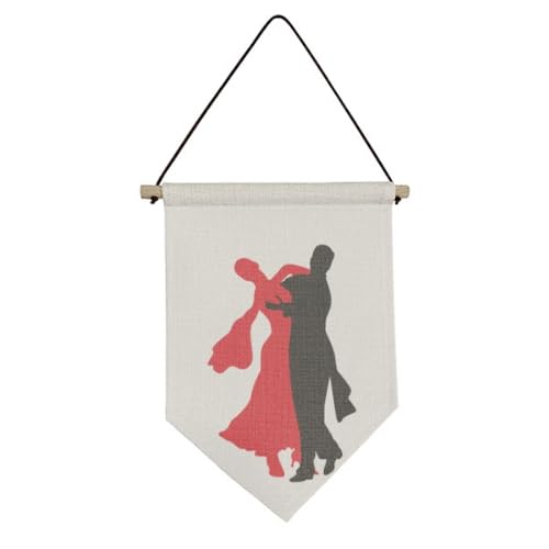 Drapeau en toile danseuse duet dance idée cadeau décoration murale