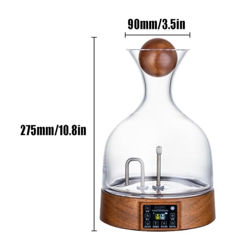 Décanteur de vin électrique avec rotation à 360° - Aérateur intelligent rechargeable pour la maison et les fêtes