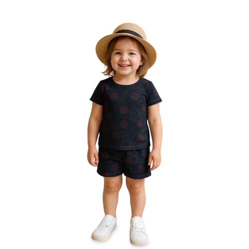 Image of Kidbea Baby Girls' Dresses | Soft Cotton Frock for Kids (Navy, 18-24 Months)