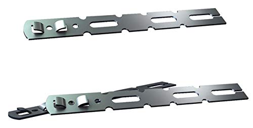 LOT DE 4 PATTES DE FIXATION DE MENUISERIES A LA MACONNERIE EN ACIER GALVANISE L. 220 mm x l. 25 mm...