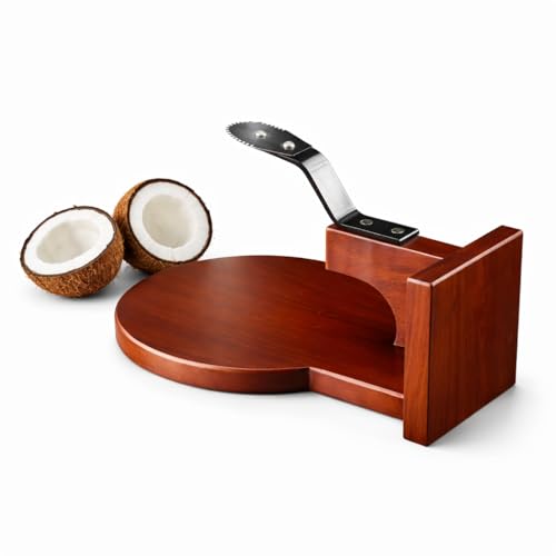 Beidon Polished Wooden Table Top Coconut Scraper| Manual Coconut Grater|Chirava|Thengai Thuruvi| Coconut Shredder| Nariyal Khurchani |Amazon Best Coconut Scraper|1070 GRAM|31.5 * 22.5 * 16.5