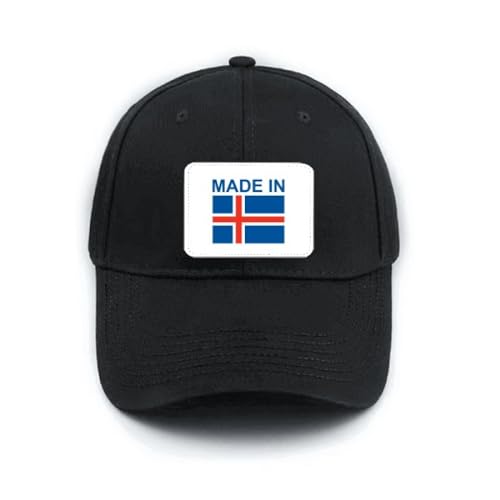 Casquette de baseball noire Iceland Country Love Hat idéale pour vos sorties