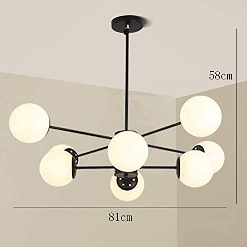 Candelabro Sputnik dorado de 8 luces moderno con brazos ajustables 6