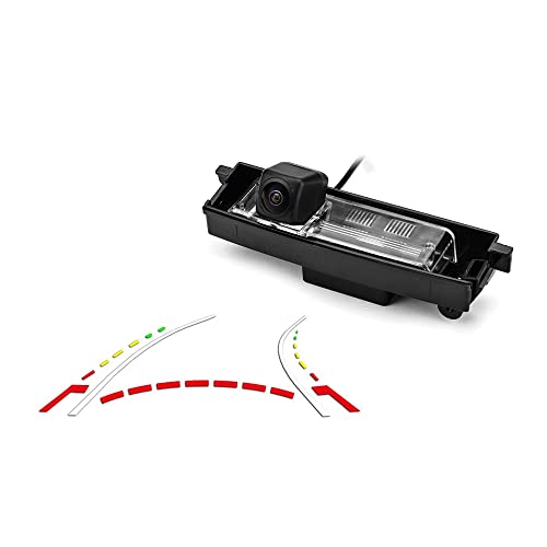Image of Vlicevrn Vehicle Car Rear View Camera Dynamic Trajectory Tracks Line Backup Parking Camera for Toyota RAV4 XA30 / Toyota Vanguard XA30 2005~2012 (Spare Wheel On Door) (Fisheye Dynamic)
