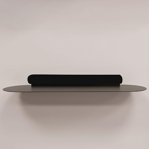 Image of Spillbox Metal Floating Shelf | Wall Mounted Shelf | Invisible Mounting|Decorative Shelf|Living Room|Kitchen Organizer|Stand|Holder for Wi-fi Camera - Floating Shelf (Pack of 3) (Black)