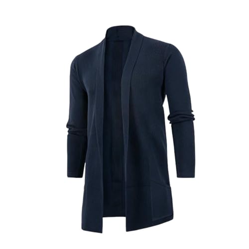 Cardigan en tricot mi-long homme : fini le froid avec ce gilet long à revers élégant