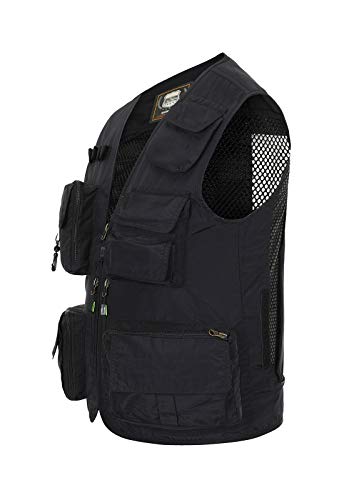 Hbufnha Outdoor Multi Pockets Work Vest Fishing Hunting Utility Tactical Vest For Men Women 02-Bk-L #TOP1