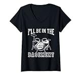 Photo Gallery donna basement drummer bacchette da batterista per musicisti maglietta con collo a v Photo Gallery donna basement drummer bacchette da batterista per musicisti maglietta con collo a v