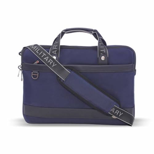 Image of SWISS MILITARY Black Gold Collection Flicker Laptop Sling Bag for Men & Women, Premium 1680D Fabric, Fits 15.6 inch Laptop, Trolley Strap, Quick Access Pockets, Adjustable Shoulder Strap (6L)