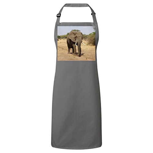 Tablier cuisine éléphant d'Afrique savane pour amoureux de nature