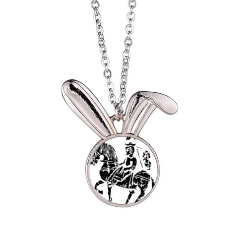 Collier pendentif lapin Wei Jin, bijoux animaliers rétro homme femme