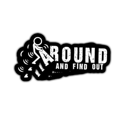 Image of 3 Pcs Fuck Around and Find Out Sticker, Around and Find Out Sign, Funny Saying Stickers for Adults Dark Humor, FAFO Sticker- Vinyl Sticker for Water Bottles Laptop Phone Car (S1, 5 inch)