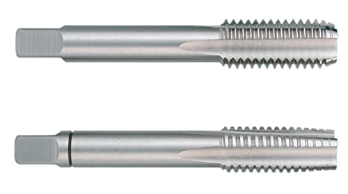 Ruko HSS Hand Tap Set, DIN 5157, Ground, Bright Finish, G 5/8 inches Nominal Thread Size, 80.0 mm Length, 2 Pieces, R236058