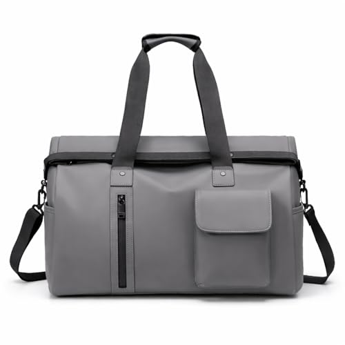 CAVALO - Be Unique Men’s Waterproof Oxford Duffle Bag | Large Capacity Travel, Gym & Business Hand Luggage with Wet/Dry Compartments, Laptop Sleeve & Shoulder Strap (Grey)