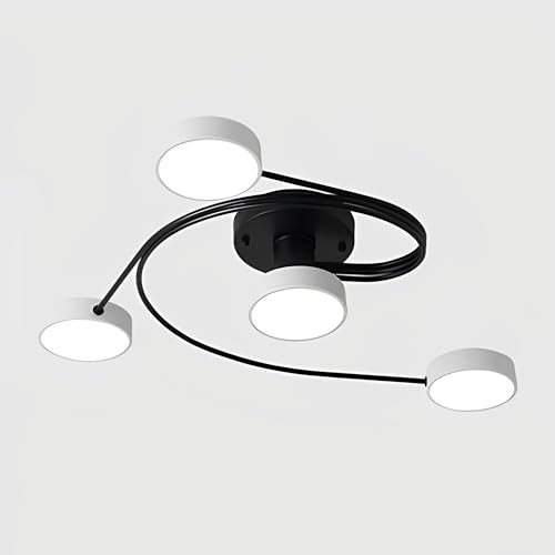 Plafonnier LED moderne et puissant avec diffuseur acrylique grand angle - 2