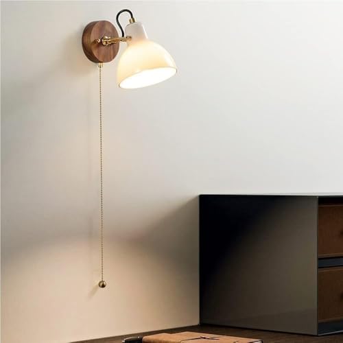 Applique en cuivre et noyer haut de gamme avec diffuseur sphérique blanc - 3