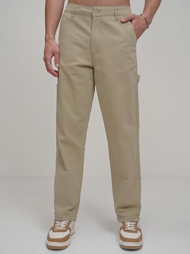 Image of Highlander Men's Utility Pocket Cargo Trousers | Durable & Functional | Carpenter Fit | Outdoor Ready | Trouser for Men | Men Trousers