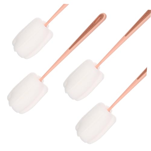 FOMIYES 4pcs Cup Brush Bottle Cleaning Bottle Washer Cleaning Brush Bottle Brush Green Cleaners Brush Cleaner White Cleaners Portable Bottle Brush Glasses Pp Rone