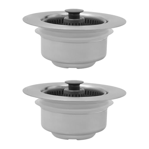 Colador de fregadero de cocina 3 en 1 en acero inoxidable set x2