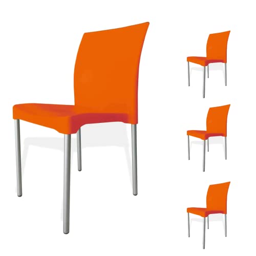 Nuuk Set de 4 Sillas Plastico Polipropileno Vivanti - Set de...