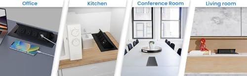 Image of Hydraulic Popup Box for Conference Table with Desktop Socket (Style 5)