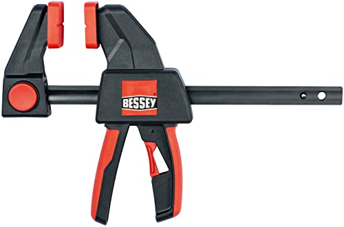 Image of BESSEY RES01 Clamp Set, General Purpose Trigger Clamps with Composite Handle, 2 x 6 In. (100 lb) and 2 x 12 In. (300 lb),Red /Black