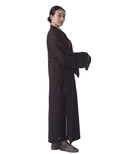 DGXIN Buddhist Monk Robe HaiQing Meditation Gown Brown4