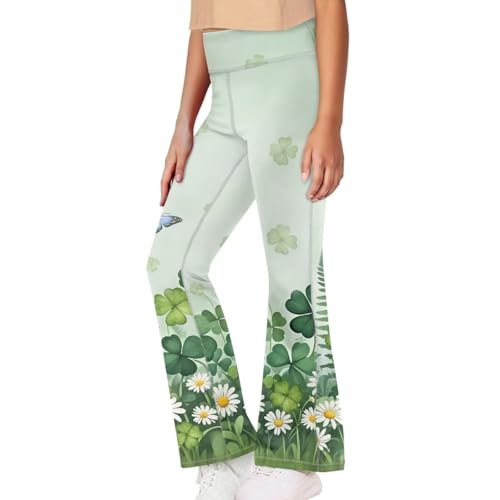 Girls St. Patrick's Day Leggings Cartoon Running Super-Soft Kids Pants Easter Gift3