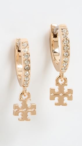 Tory Burch Women's Eleanor Pave Huggie Earrings2