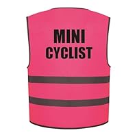Mini Cyclist Childs Hi Vis Vest Children's High Viz Reflective Safety Kids Waistcoat Fancy Dress Road Safe Cycling Biking Bike