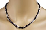 Saphir Kette - Collier in dunkel-blau, 85 Karat