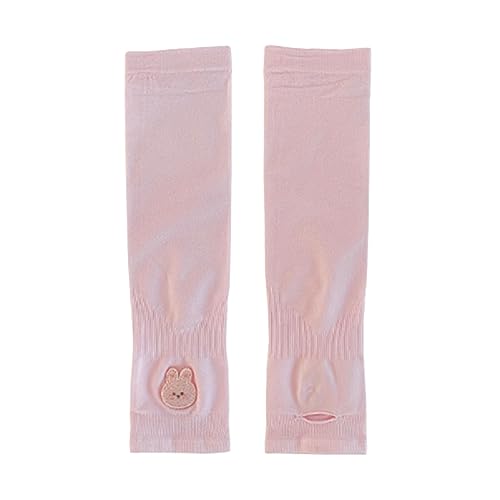 2 Pieces Kids Sun Arm Sleeves For Children 4-12 Years Soft Breathable Cooling Cover With Thumb Hole