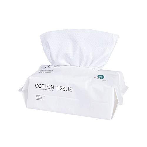 Disposable Cotton Face Towel, HUANGHUIHAO Makeup Remover Towels Multi-Purpose Cotton Soft Facial Cleansing Towel Disposable Cotton Face Towel 80 Cotton Tissues