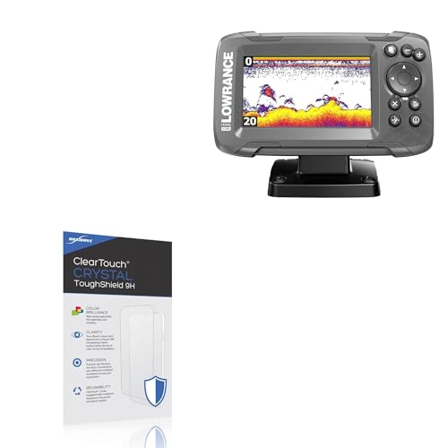 BoxWave Screen Protector Compatible with Lowrance Hook2 4X - ClearTouch Crystal ToughShield 9H (2-Pack), Clear 9H Tough Flexible Film Screen Protector