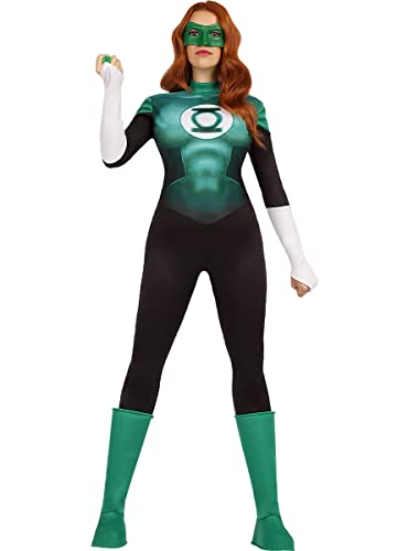 Funidelia | Déguisement Green Lantern pour Femme Super héros, DC Comics - Déguisement pour Adultes et Accessoires pour Halloween, Carnaval et fêtes - Taille XS - Vert