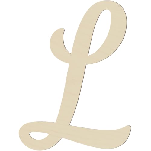 15 Inch Cursive Script Wooden Letter