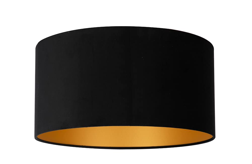Uniqq Abat-jour velours noir Ø 50 cm - 25 cm de haut